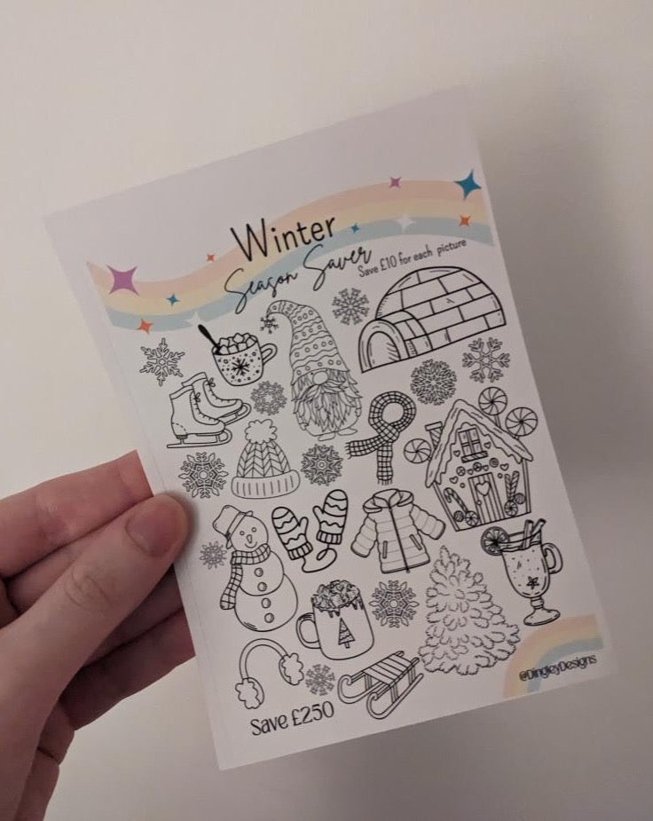 Seasonal Money Tin Stickers