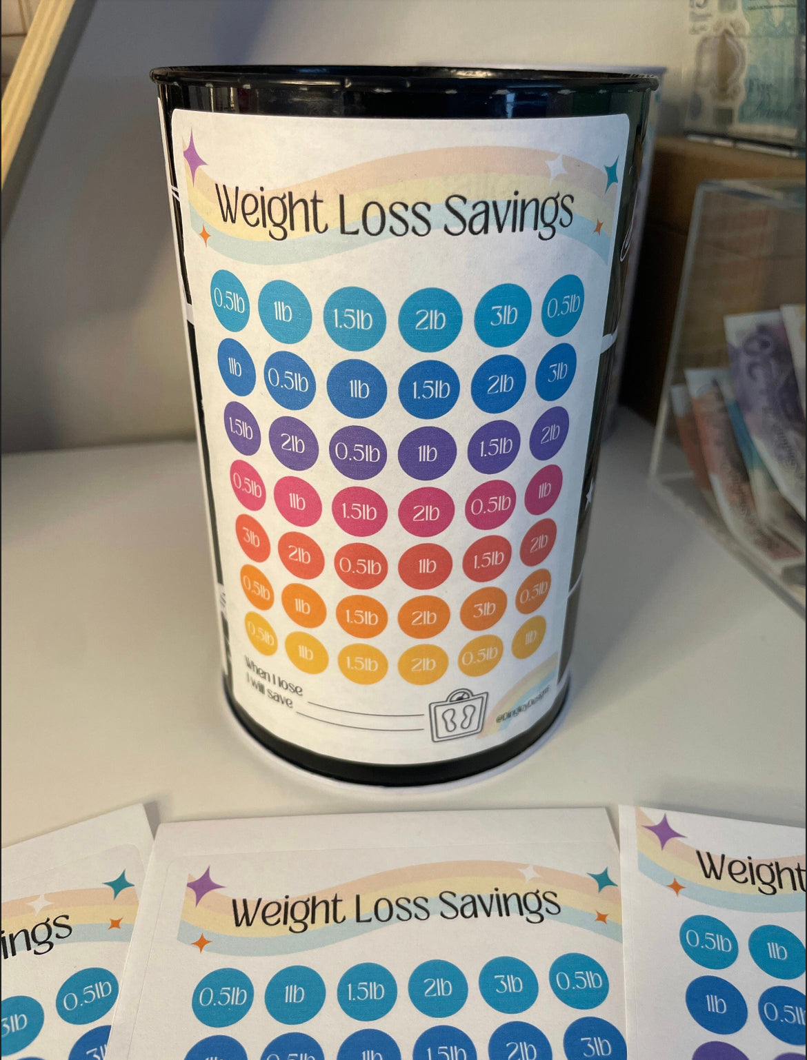 Weight Loss Tin Sticker