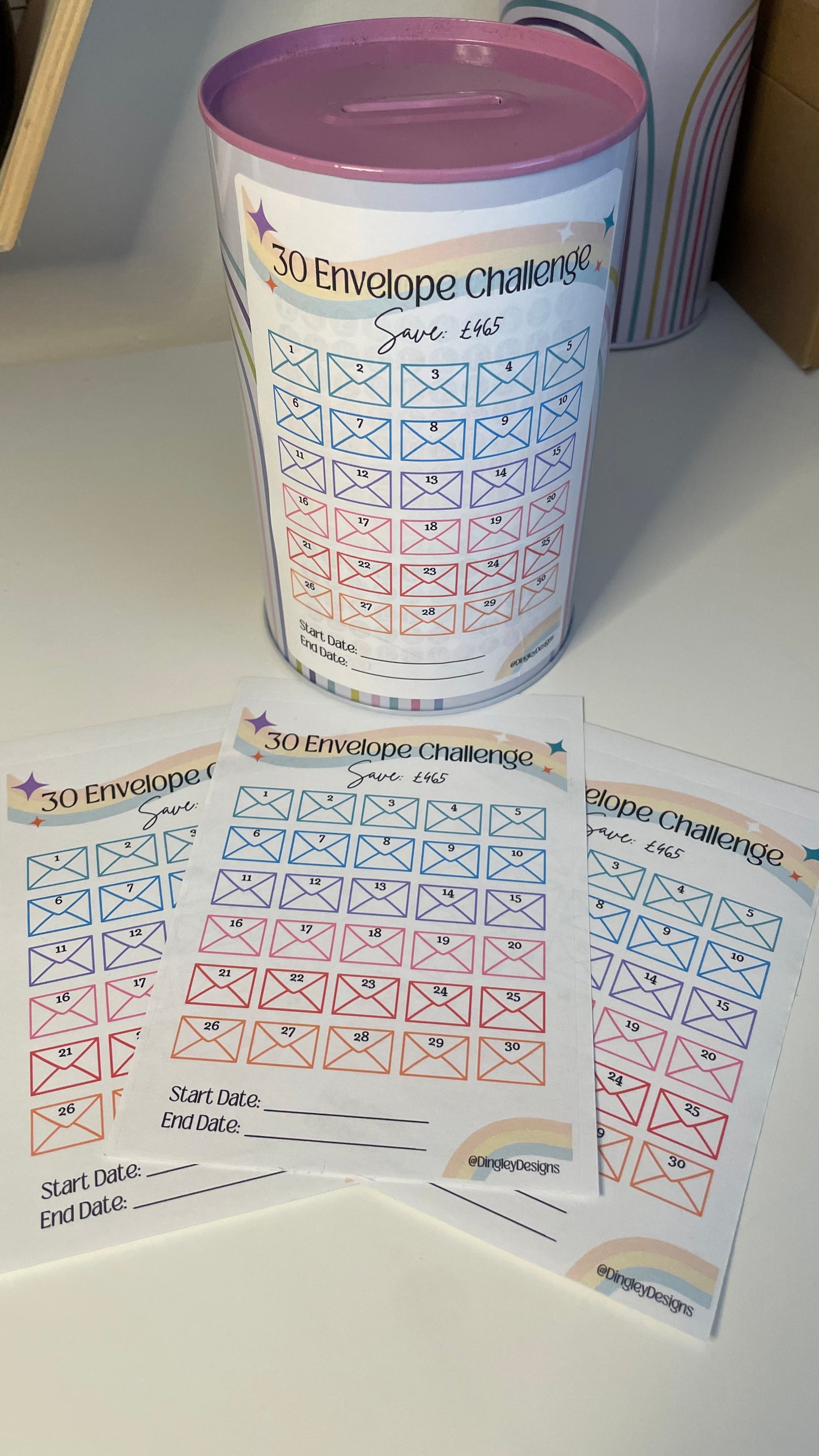 30 Envelope Challenge Sticker