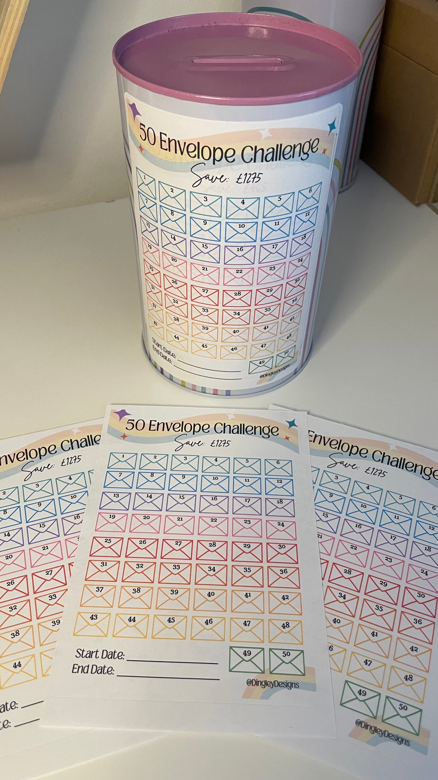 50 Envelope Challenge Sticker