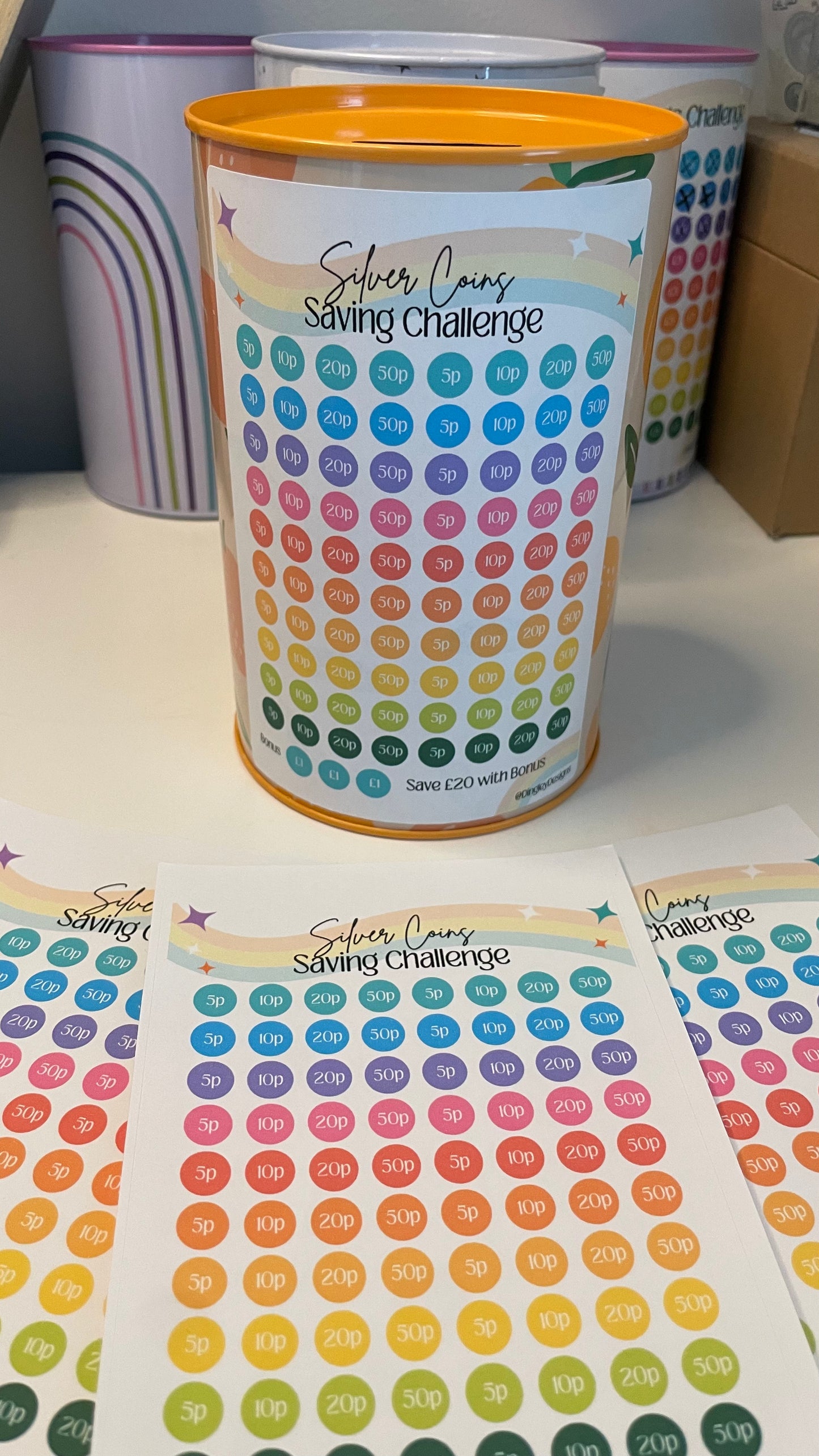 Silver Coin Saving Sticker