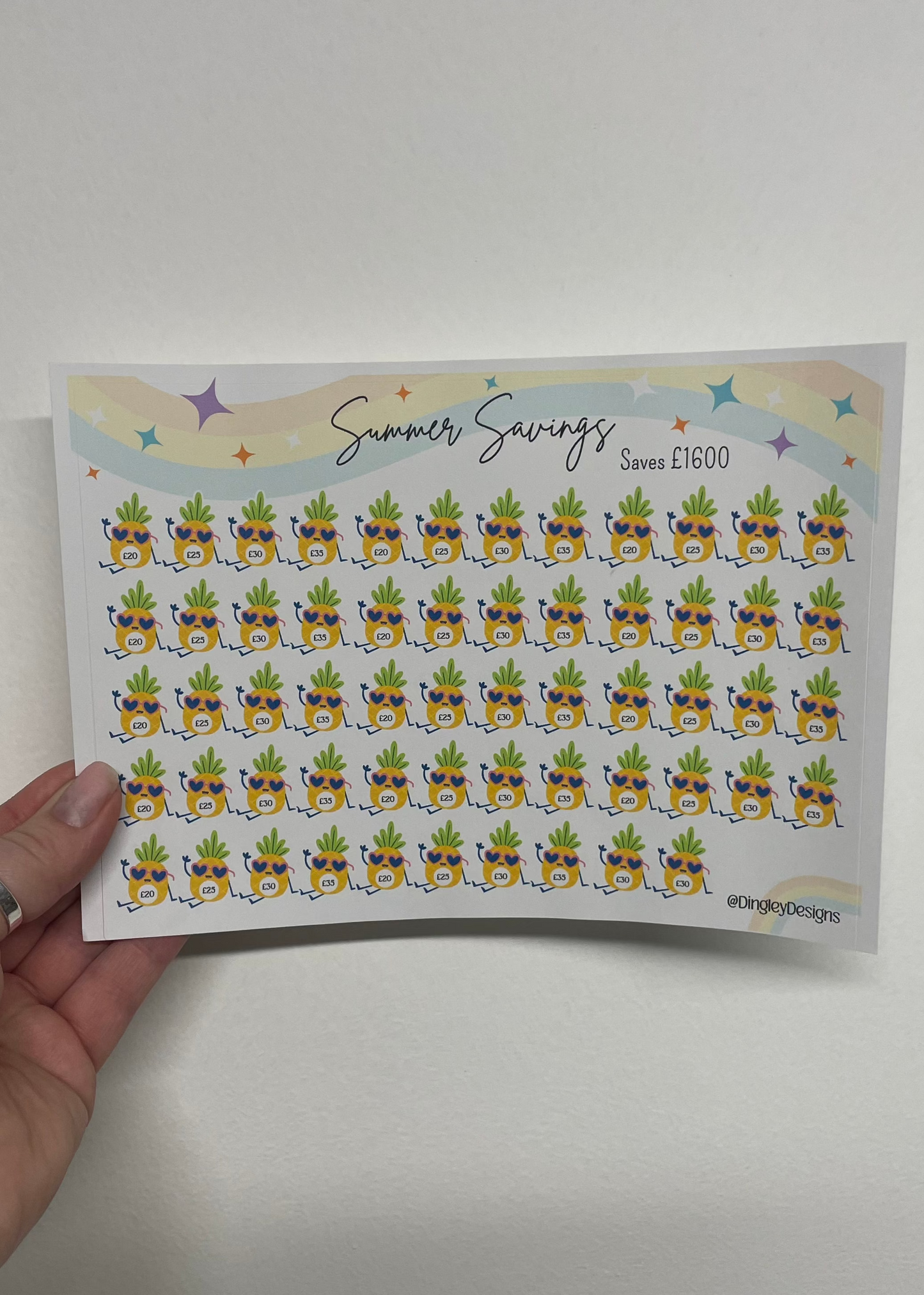 Summer Savings Large Money Tin Sticker