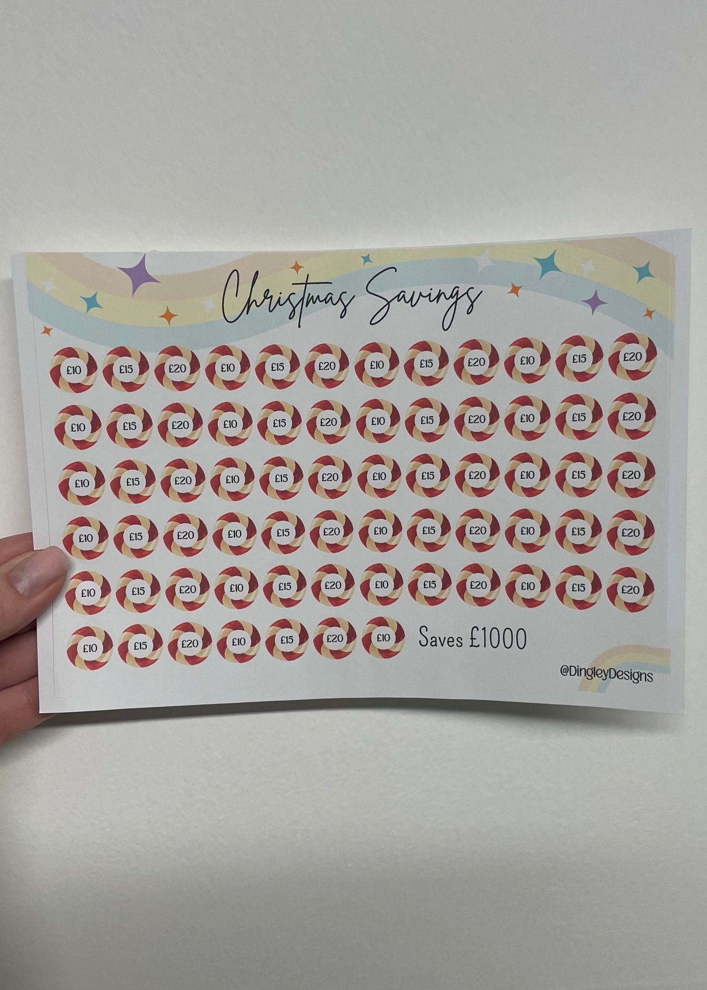 Christmas Large Money Tin Sticker