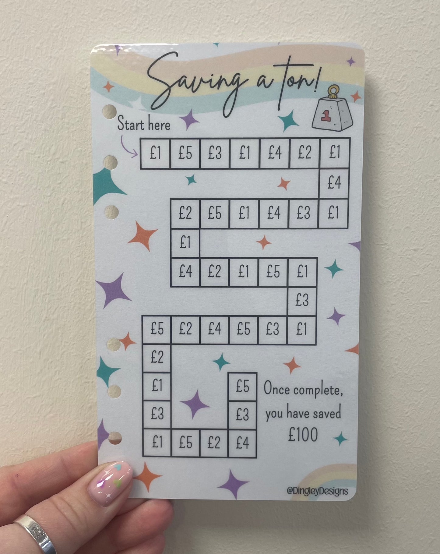 Saving a Ton £100 Savings Challenge