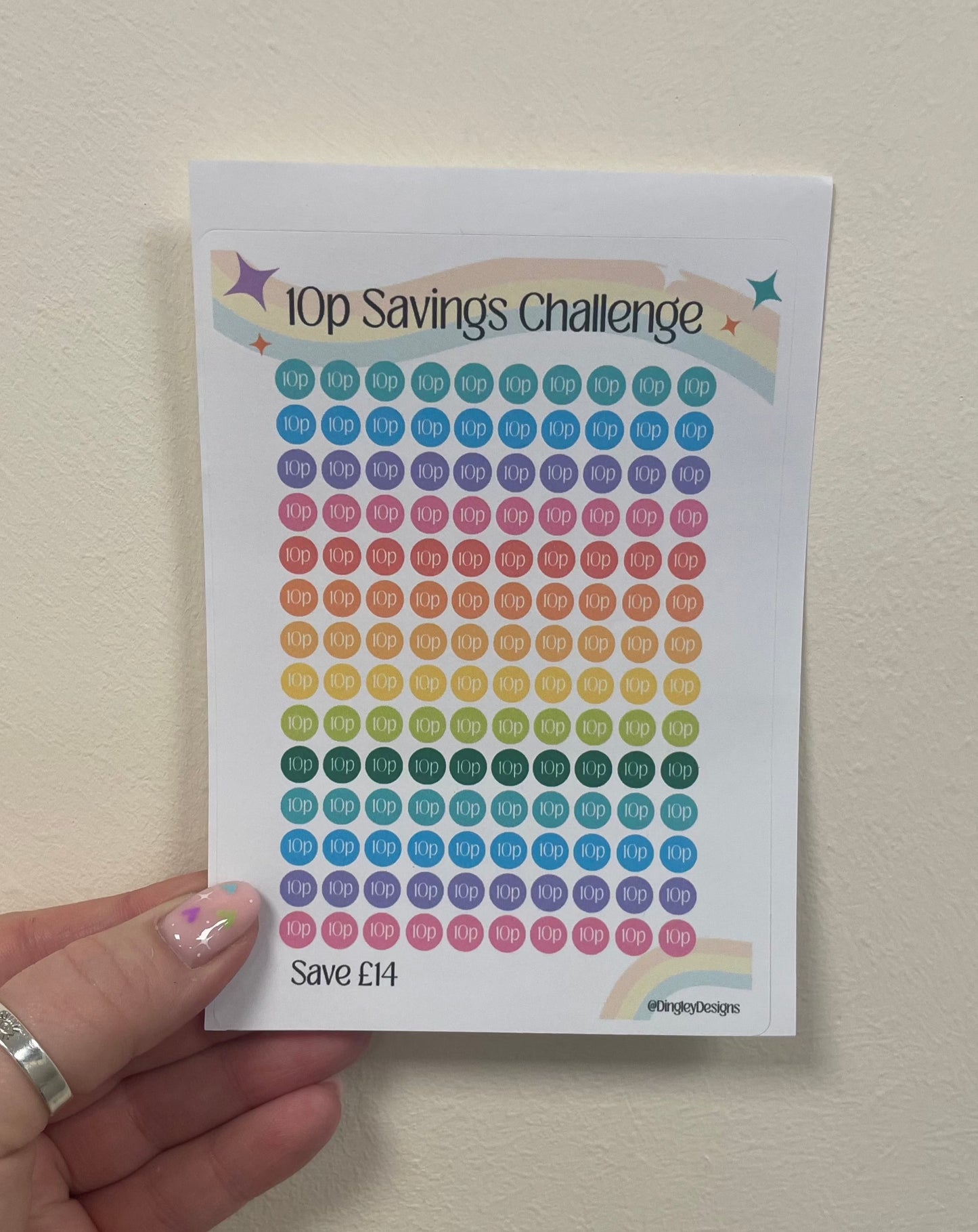 10p Money Tin Sticker