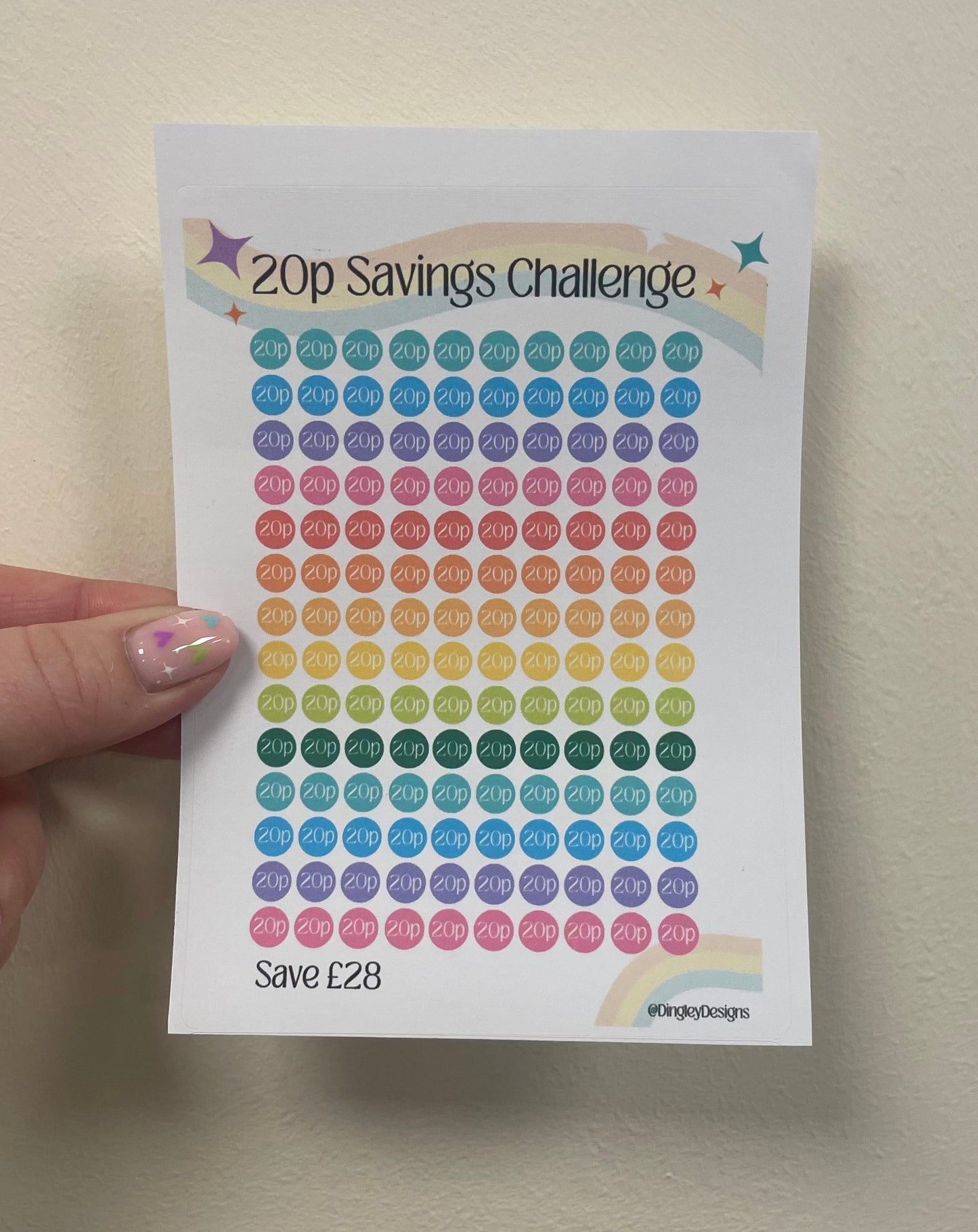 20p Money Tin Sticker