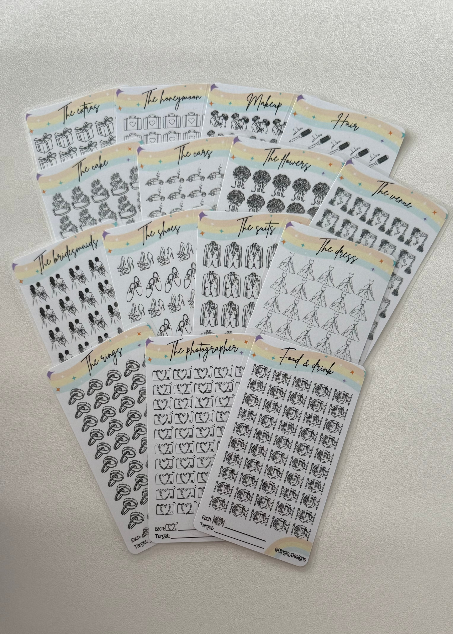 Wedding tracker set