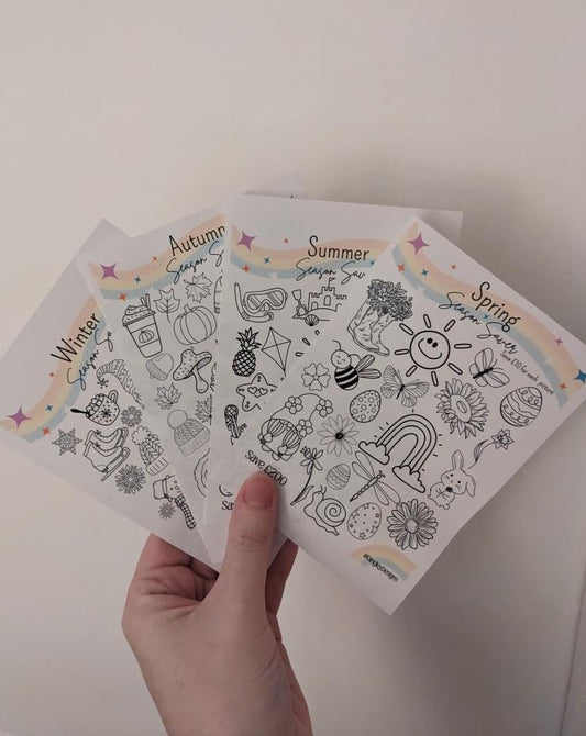 Seasonal Money Tin Stickers