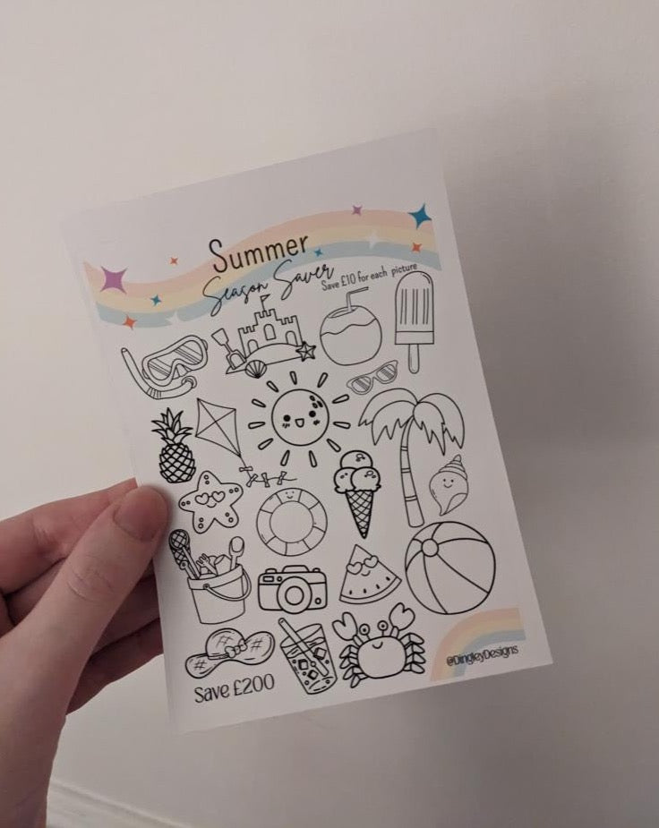 Seasonal Money Tin Stickers