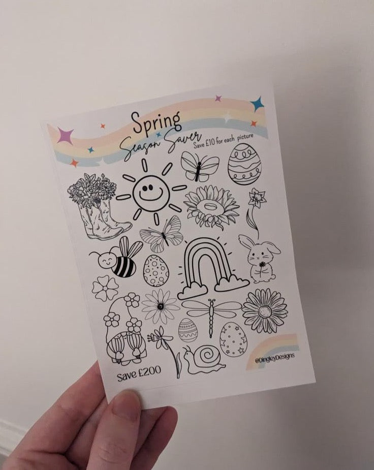 Seasonal Money Tin Stickers