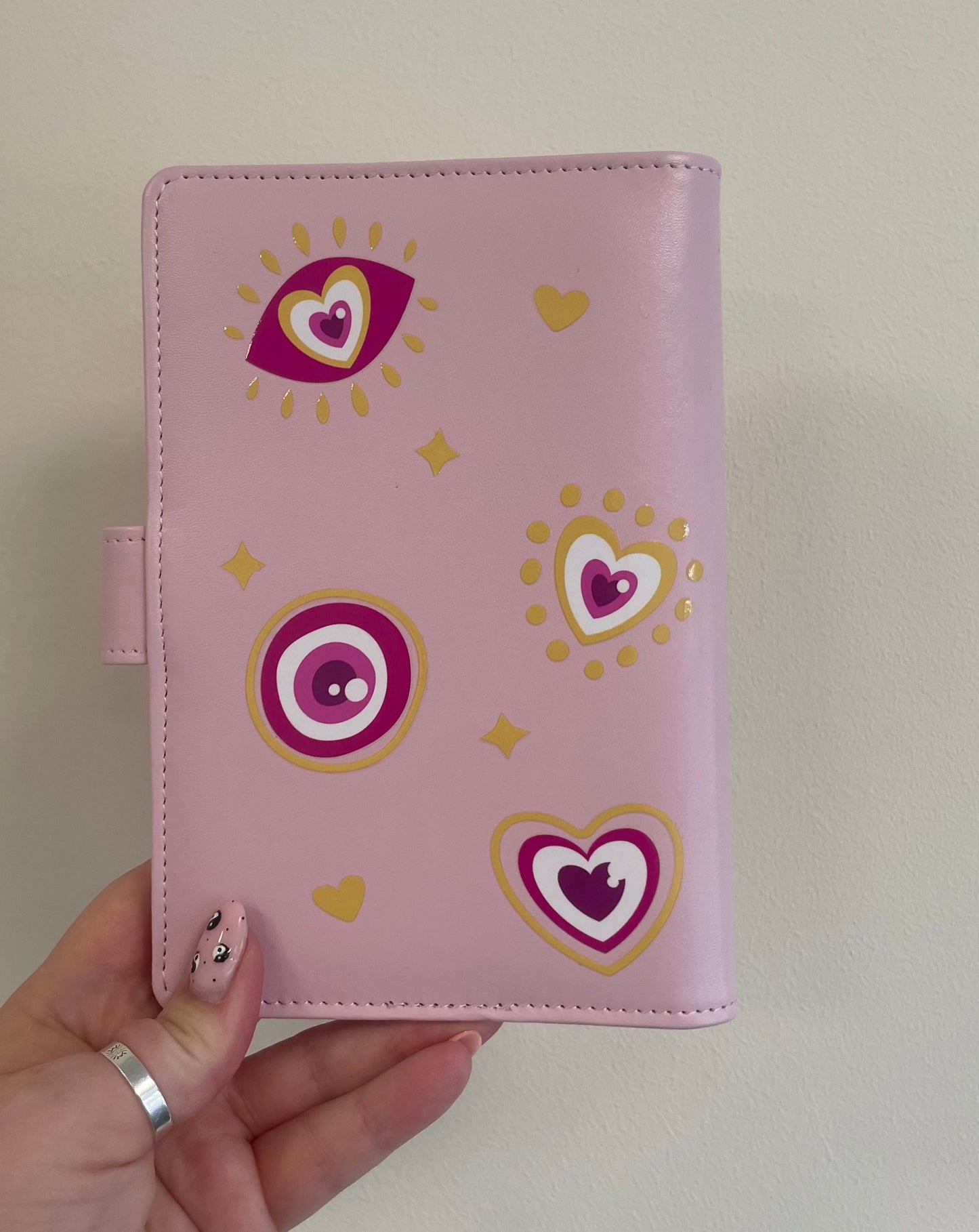 Pink Evil Eye budget binder