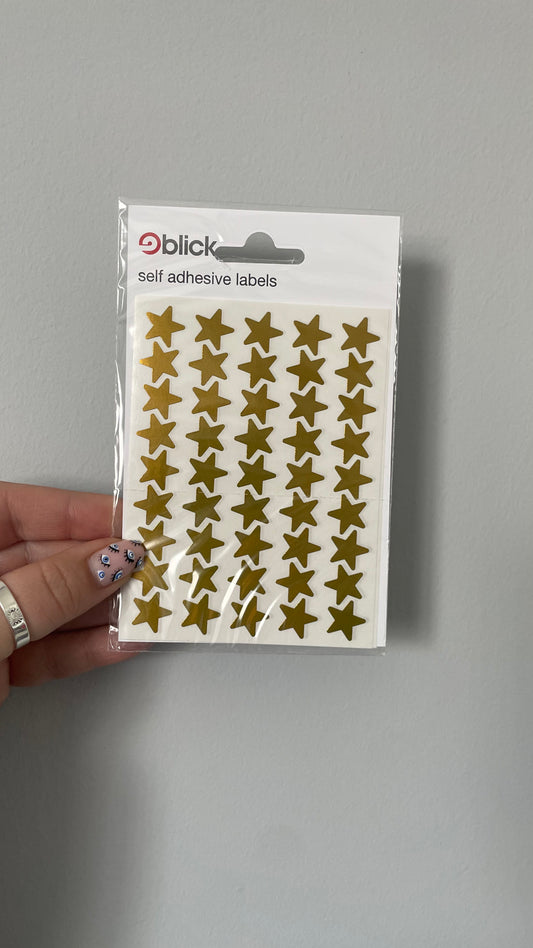 Gold Metallic Star Stickers