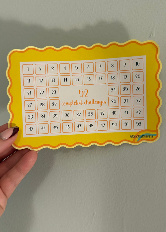 52 completed challenges tin sticker