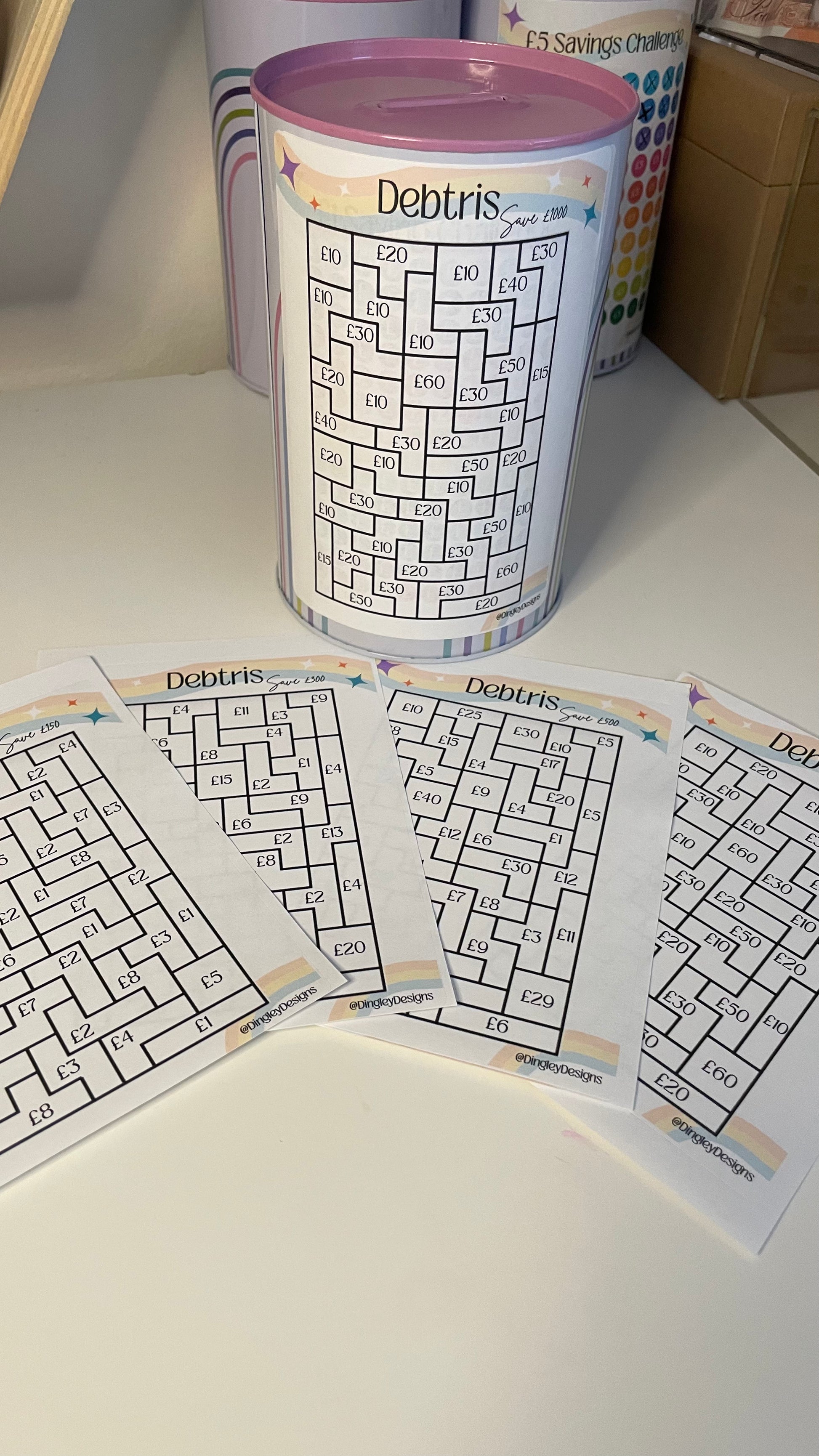 Saving Money Tin Stickers – Dingley Designs