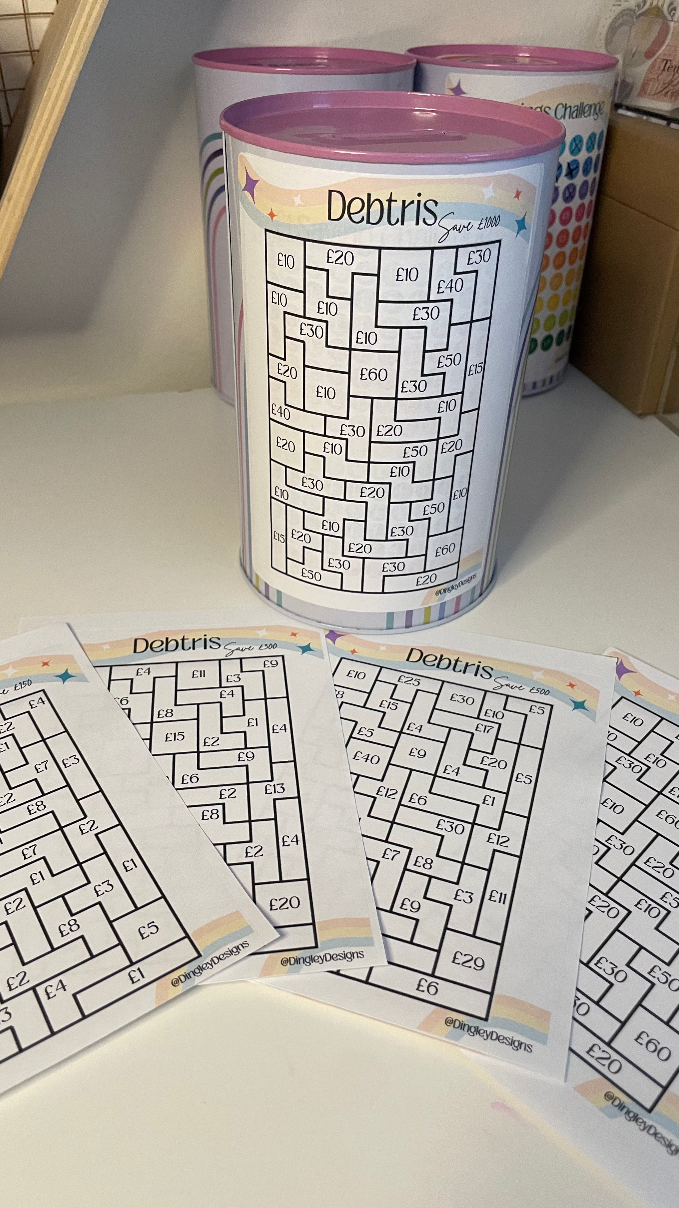 Saving Money Tin Stickers – Dingley Designs