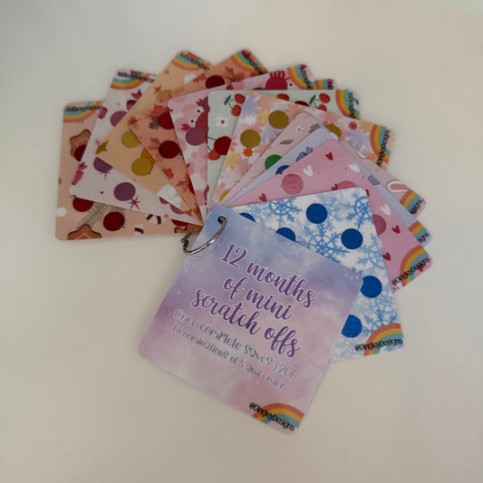 12 months of mini scratch offs