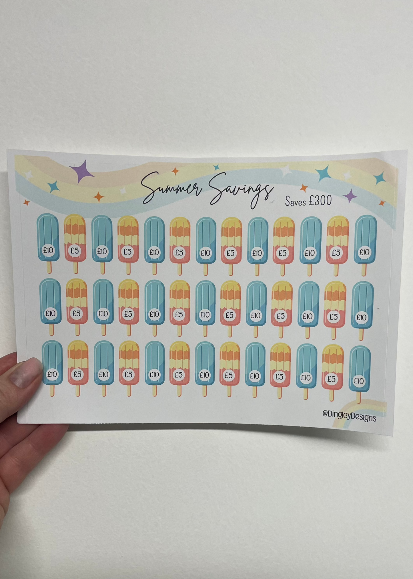 Summer Savings Large Money Tin Sticker