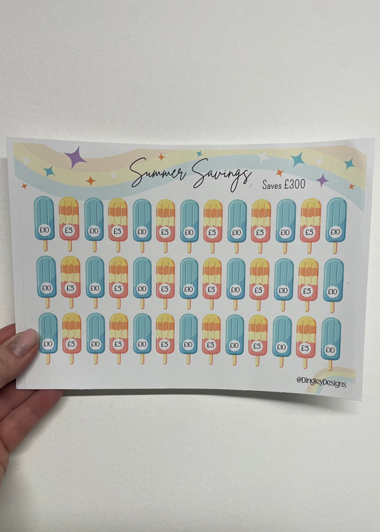 Summer Savings Large Money Tin Sticker