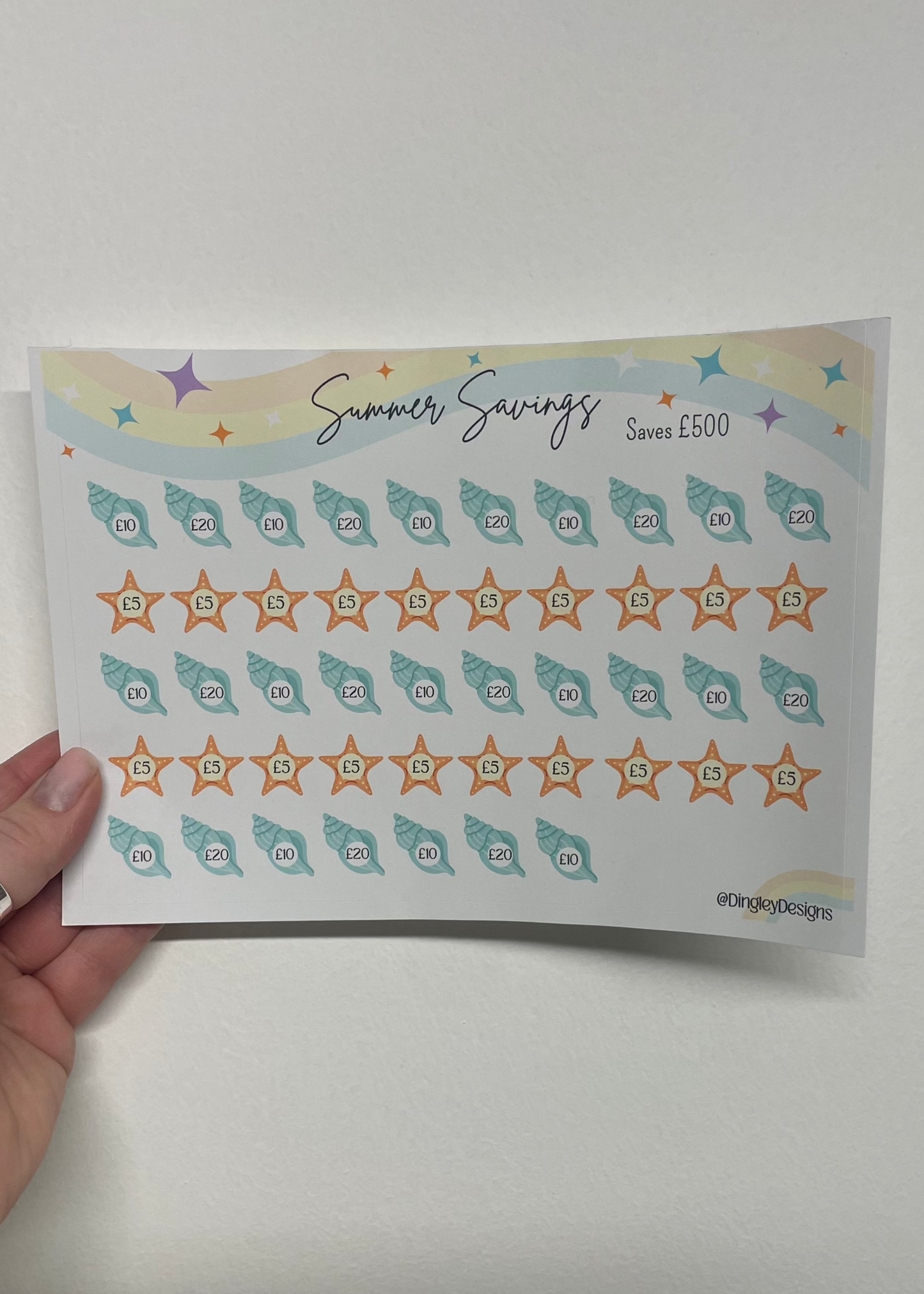 Summer Savings Large Money Tin Sticker