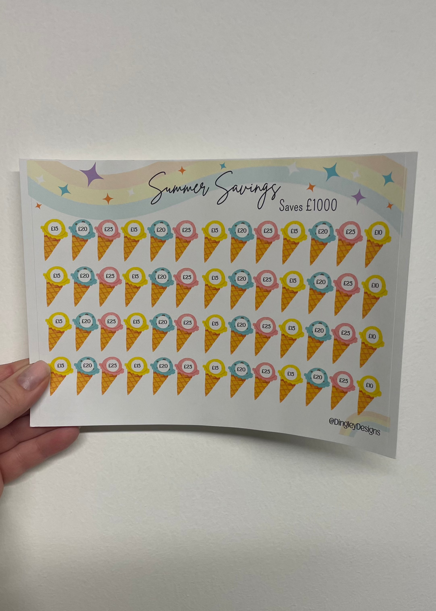 Summer Savings Large Money Tin Sticker