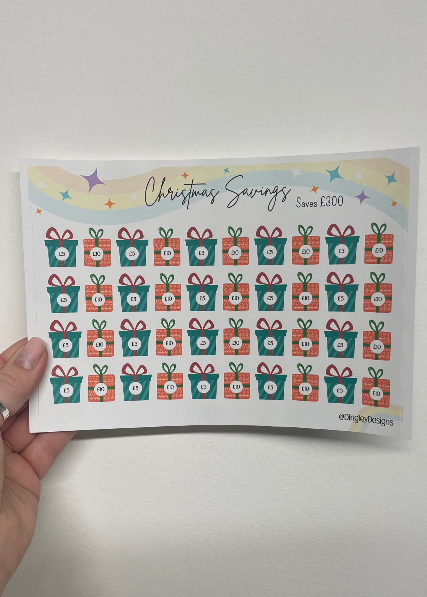 Christmas Large Money Tin Sticker