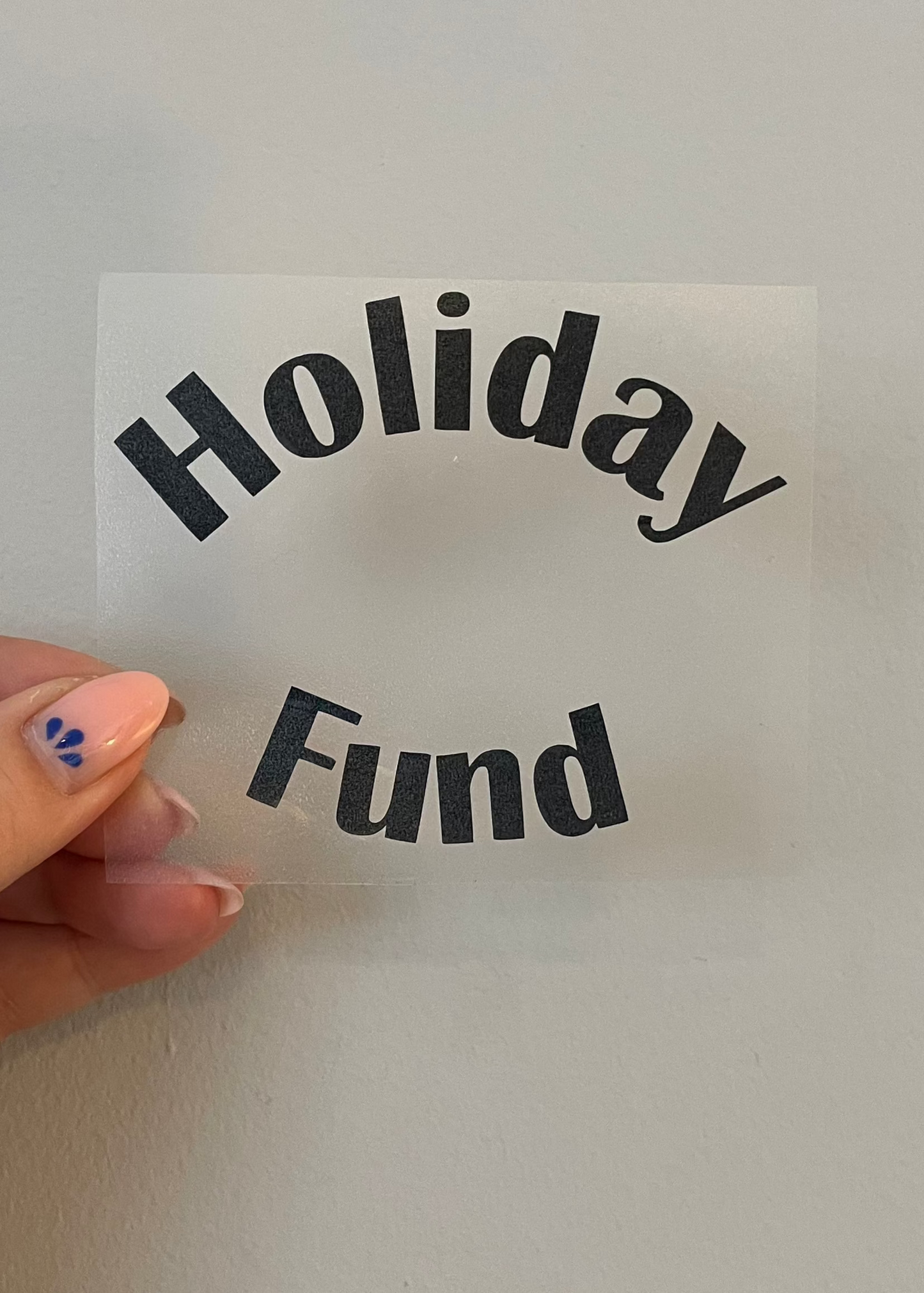 Vinyl lettering for saving tins