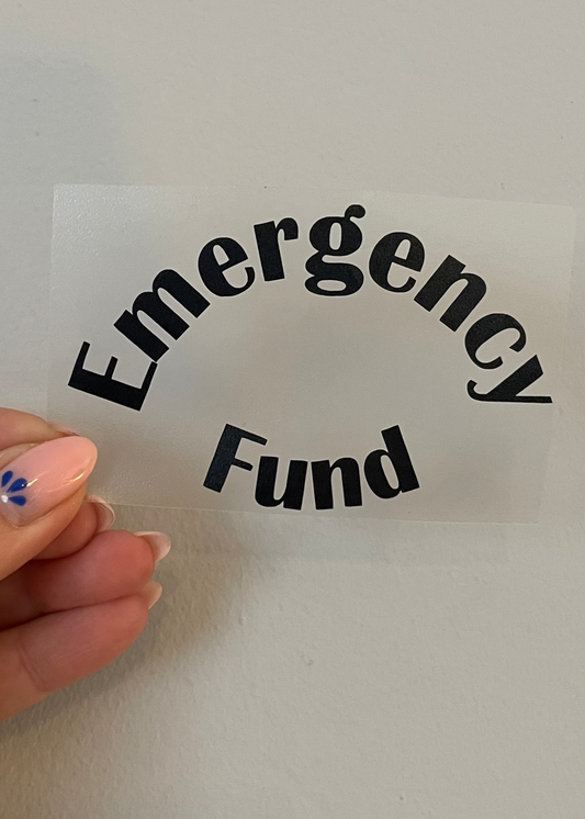 Vinyl lettering for saving tins