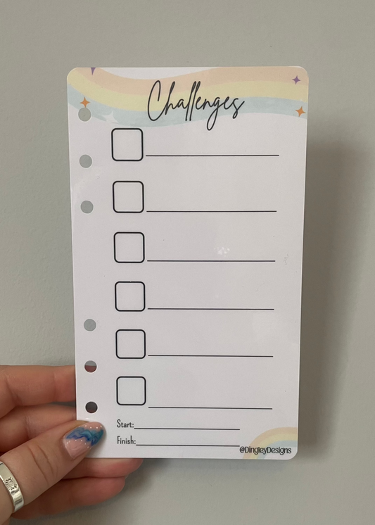 Challenges - Binder tracker