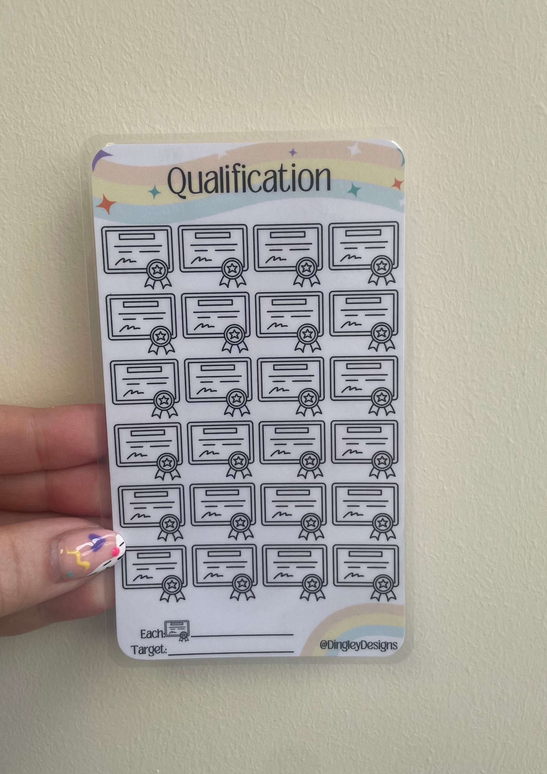 Qualification Tracker – Dingley Designs