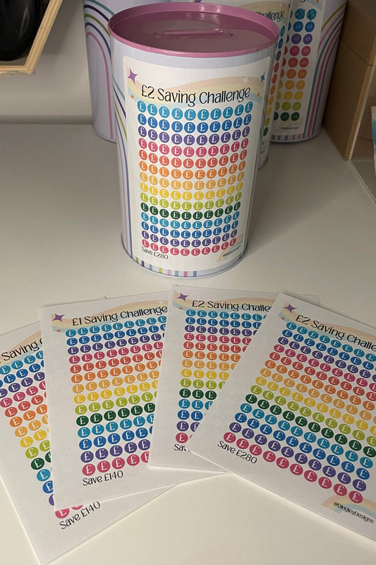 £1 & £2 Savings Stickers